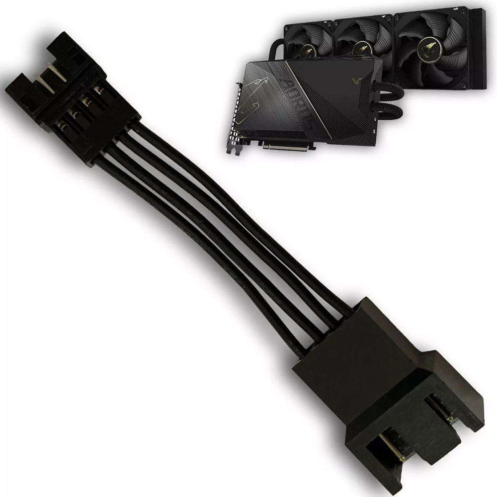 Gigabyte Waterforce 4Pin Fan Adapter Cable for Aorus RTX 3080 3090 4090 Ti-10cm