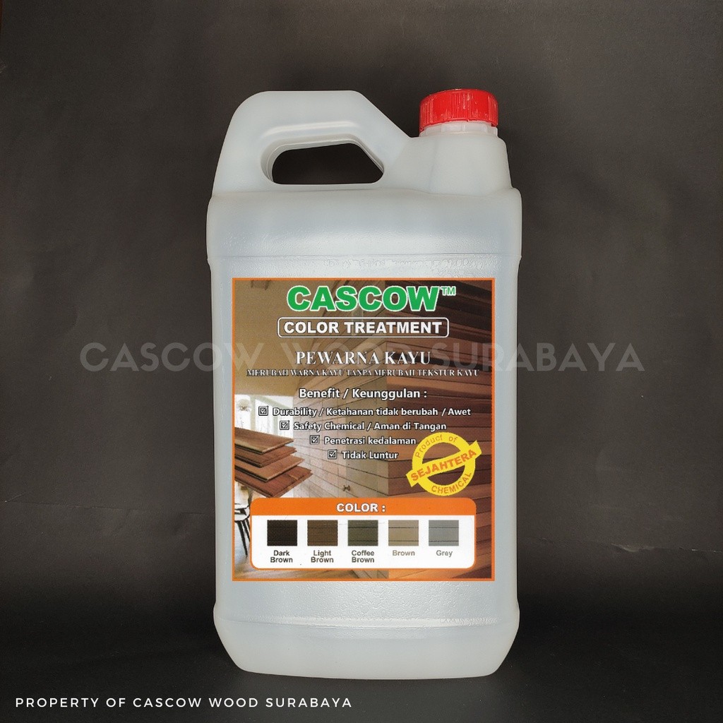 [krakatauview] Cascow Natural Teak Cat Pewarna Kayu Treatment Waterbased 1 Liter