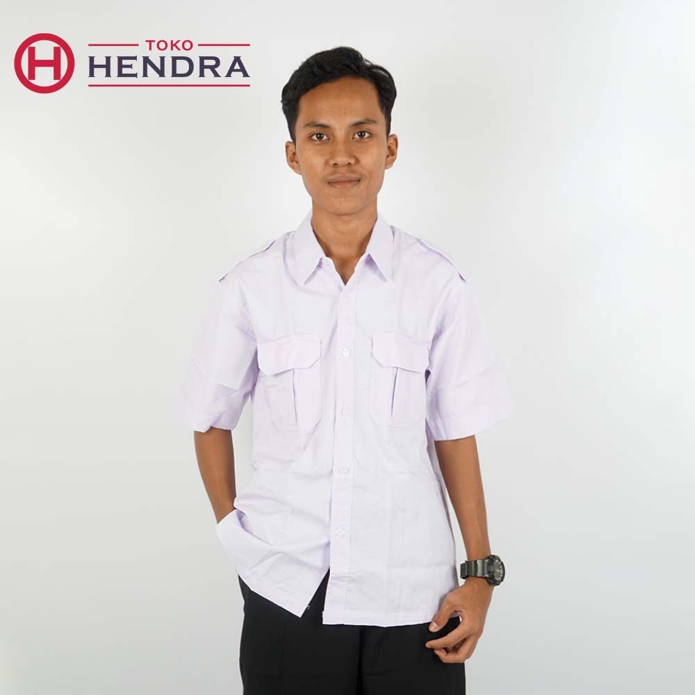 Kemeja Putih PDH PDL PMR Tangan Pendek | Seragam Dinas Kerja | Baju Formal Pria Wanita