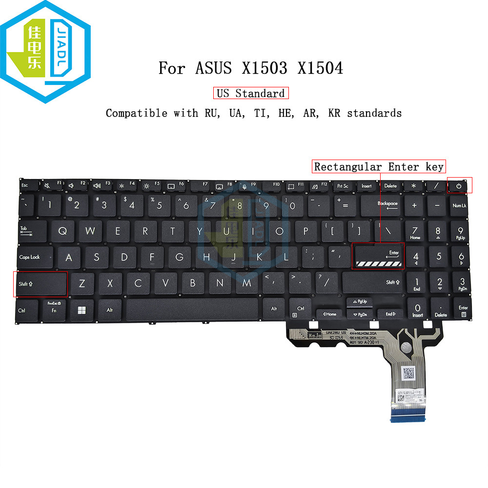 US RU PO HU GR backlit Keyboard For ASUS VivoBook 15X OLED X1503 M1503 D1503 LA Fit Spanish Keyboard