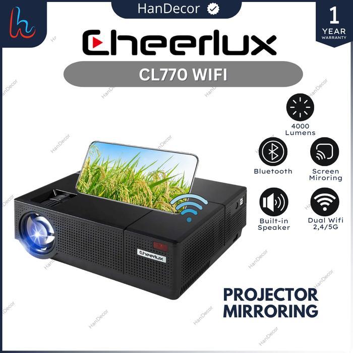 Projector Cheerlux CL770 4000 Lumens 1080P Native FHD Proyektor CL 770 - CL770 WIFI