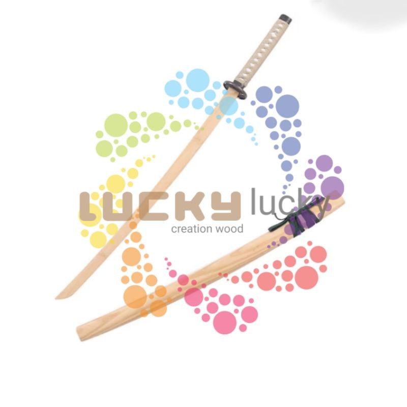 Mainan pedang kayu boken latihan kayu wooden sword