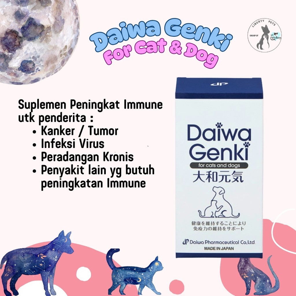 Daiwa Genki (1 Sachet @1Gr) Pet Supplement Penderita Tumor Kanker / Infeksi Peradangan / Lesu / Pena