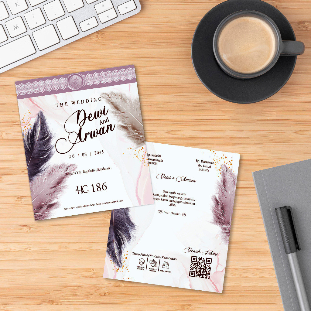 Blangko Undangan  HC 186   Paper Wedding