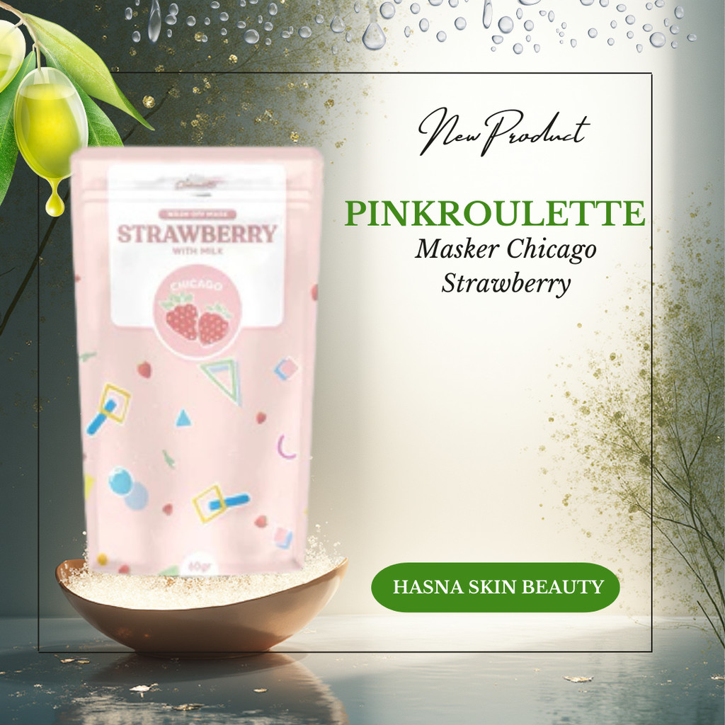Pinkroulette Chicago Strawberry 60gr Masker Organic Facemask