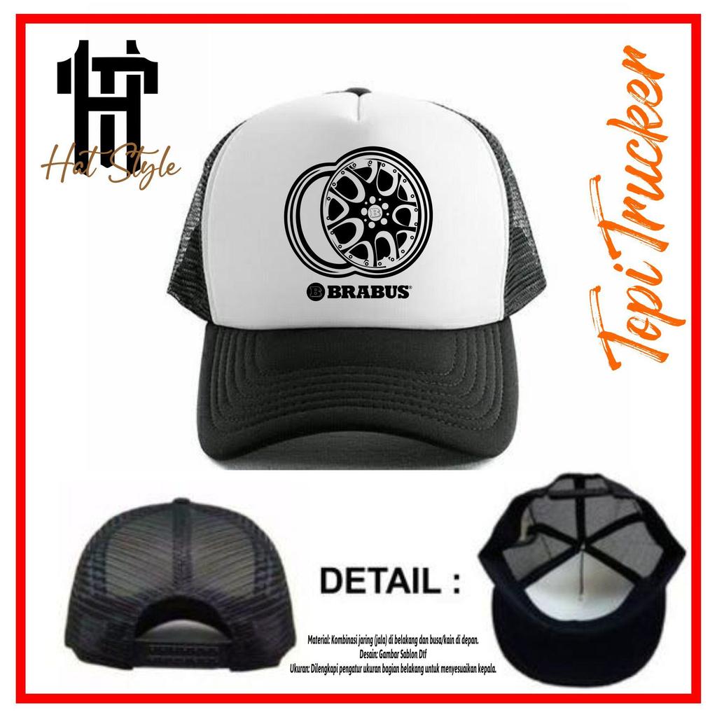 Topi Velg Brabus / Topi Trucker Velg Brabus / Topi Jaring Velg Brabus Premium Quality