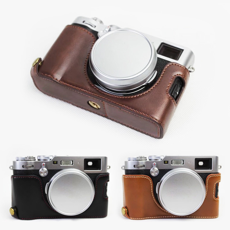 Leather Camera Half Case Grip for FUJIFILM Fuji X100F