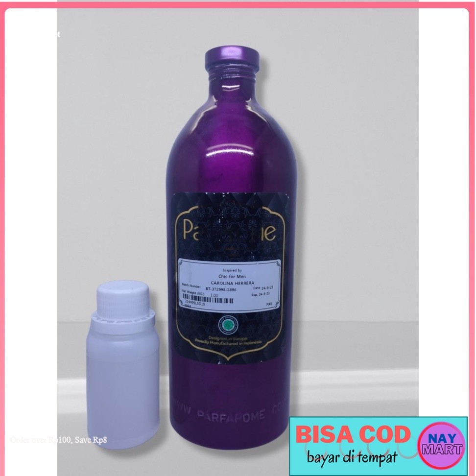 PARFUM CH 212 CHIC FOR MAN BIBIT PARFUM MURNI 100 ML. BY PARFAROME ( PREMIUM )