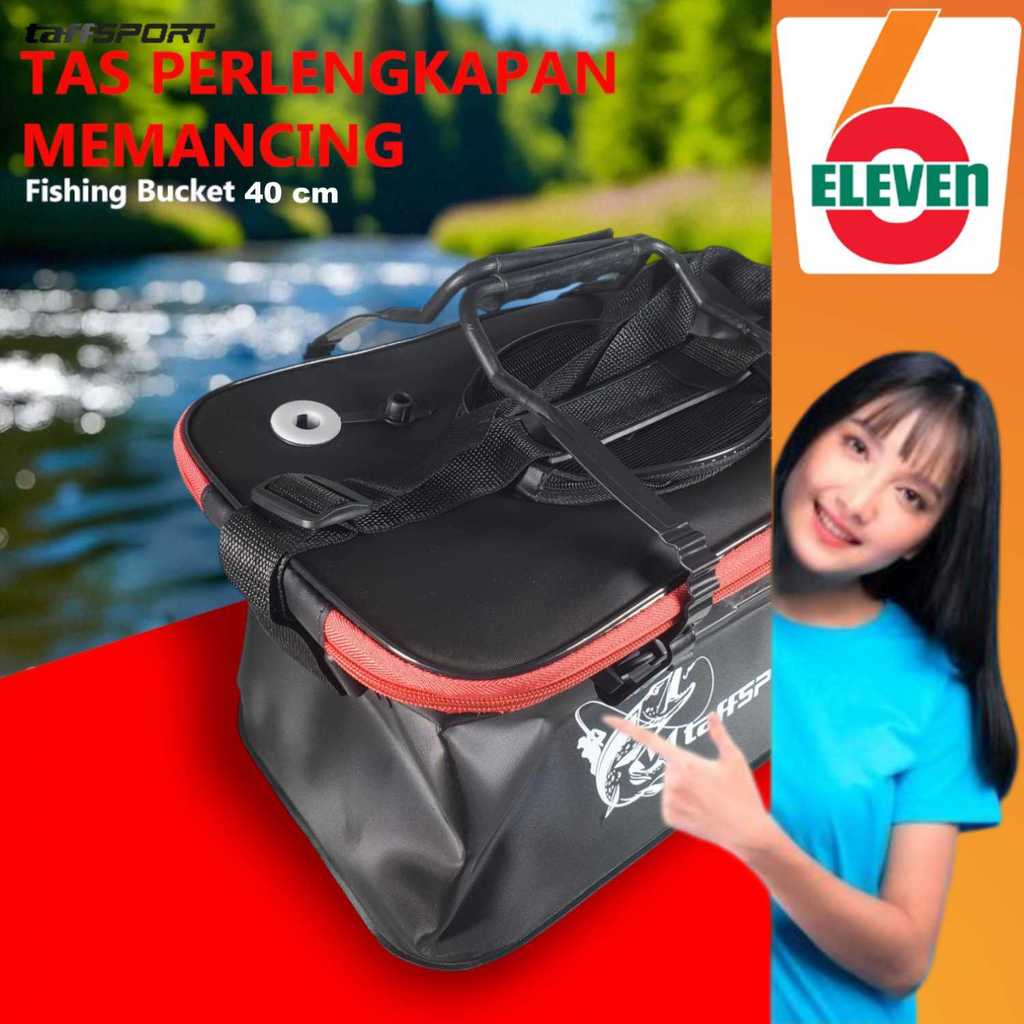 6ELEVEN - TaffSPORT Tas Perlengkapan Memancing Fishing Bucket 40CM - WF124