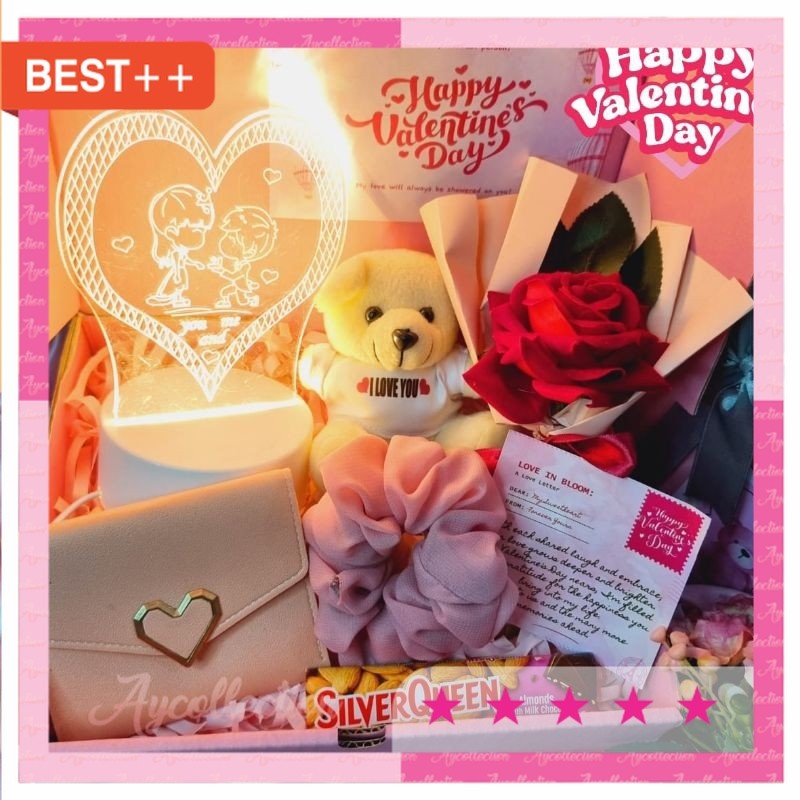 Hampers valentine romantis buat pacar / Hampers Valentine Romantis / Kado Valentine Cewek Bunga Bone