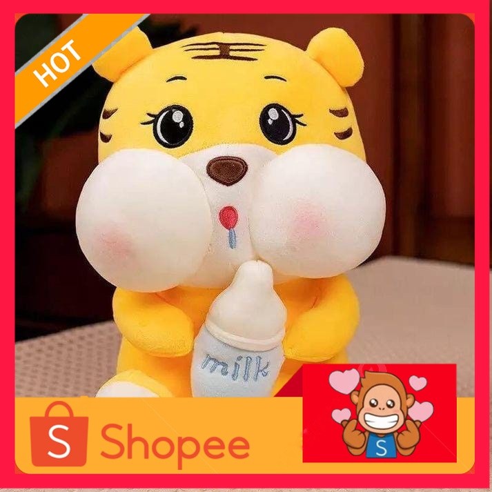 Boneka Kucing Harimau/Boneka harimau/boneka harimau pegang dot