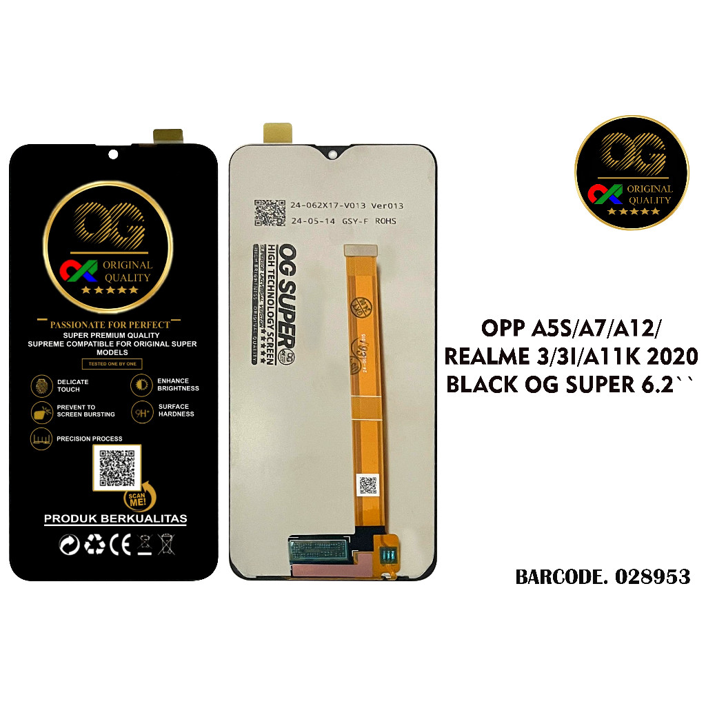 LCD HP ( OG SUPER ) LCD OPPO A5S / A7 / A12 / A11K / REAL 3 / 3i FULLSET GROSIR MURAH