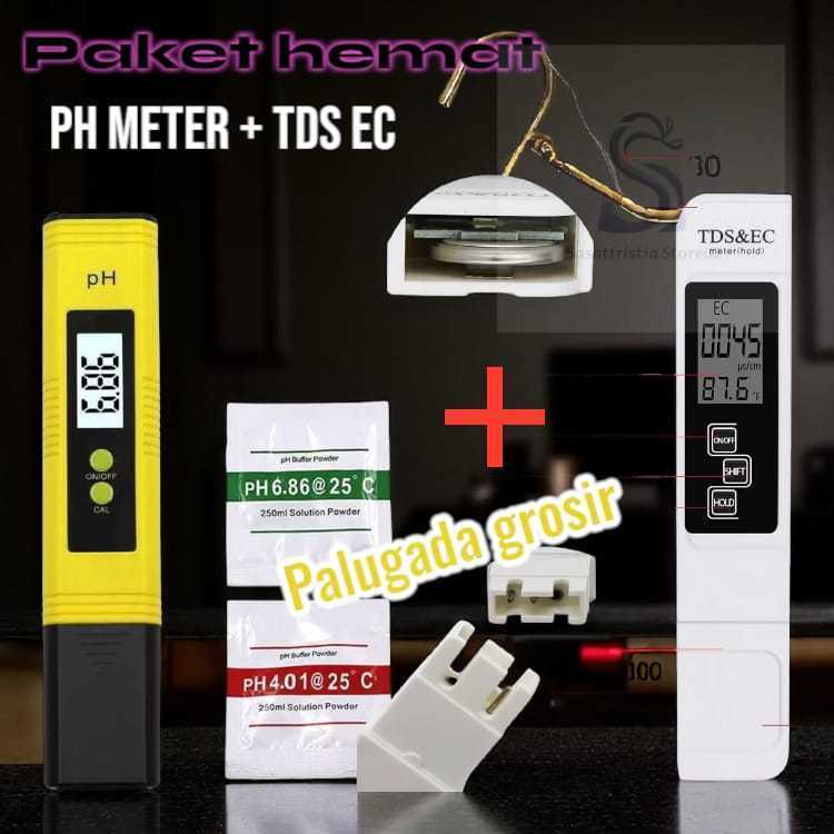 promo PH Meter dan TDS EC (PAKET) TDS Meter dan PH Meter PH Tester PH Meter Digital TDS EC