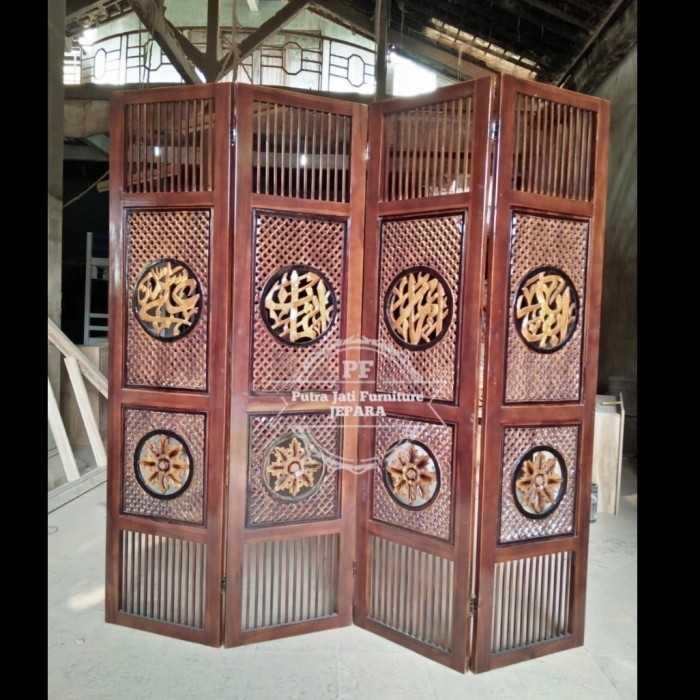 Free ongkir  Seketsel Sketsel Pembatas Penyekat Ruangan Jati Ukir Antik Free Ongkir >