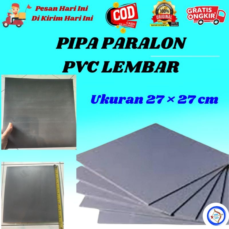 PROMO PVC LEMBARAN PIPA PARALON LEMBARAN 27×27 cm Untuk Bahan Miniatur KENBI123