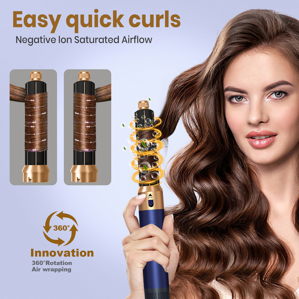 New 5 In1 Multi Hair Straightener Hair Styler Curling Iron Hair Dryer With Hair Brush Hairdryer For 
