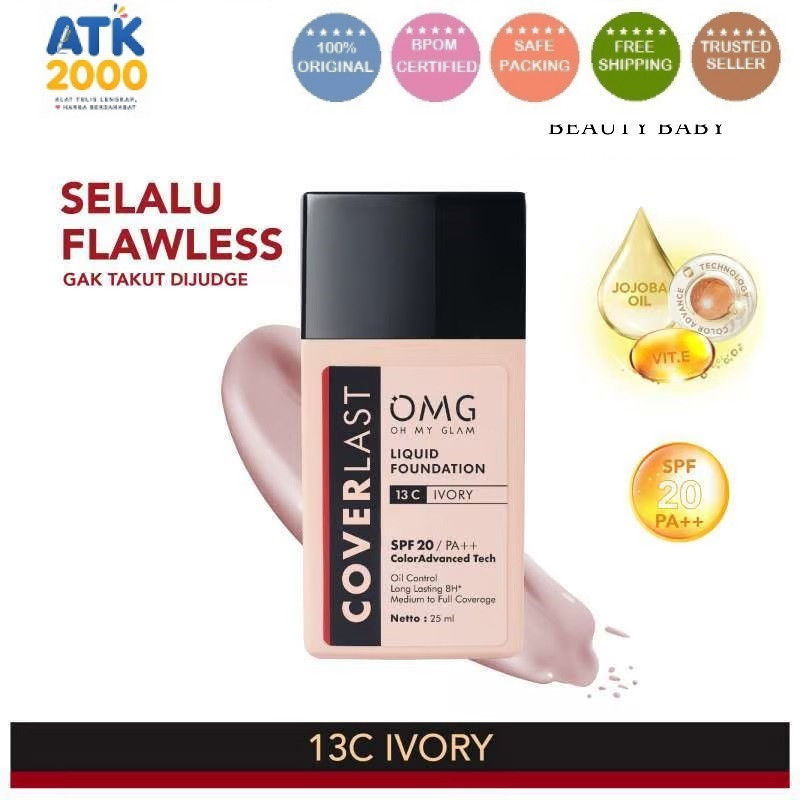 OMG Oh My Glam Coverlast Series Indonesia / Liquid Foundation / Two Way Cake / Cushion Concealer Loo