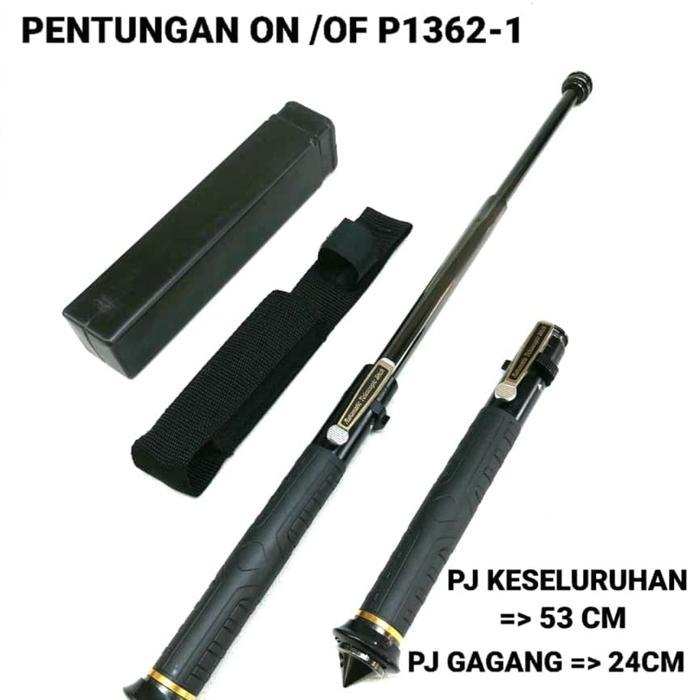 Baton Stick Otomatis Baton Automatic Solid Titanium Steel - 53cm