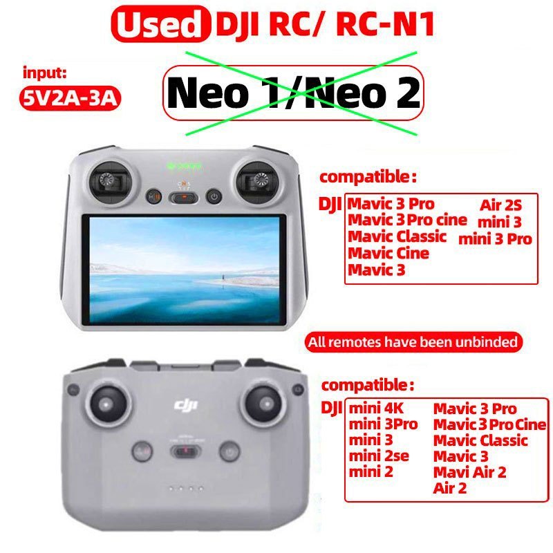 Remote Controller DJI RC/ DJI RC-N1 Bekas Untuk DJI Mavic 3/3 Pro, Mavic 3/3Pro Cine, Mavic 3 Classi