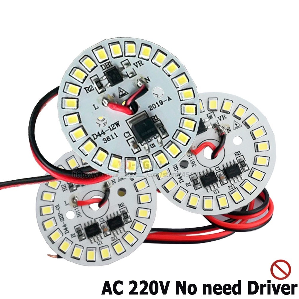 1 buah PCB LED AC 220v dengan driver IC terintegrasi yang sudah dilas dengan kabel 30cm untuk lampu 