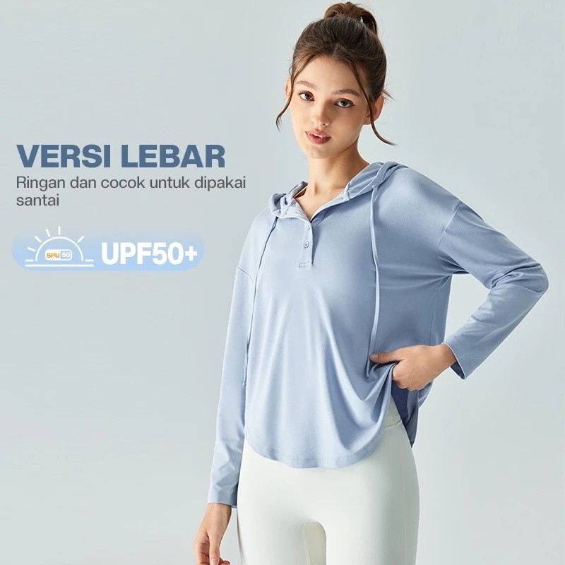 Baju Jogging Wanita Hoodie Lari Wanita Baju Gym Wanita Hijab Ukuran Besar Atasan Olahraga