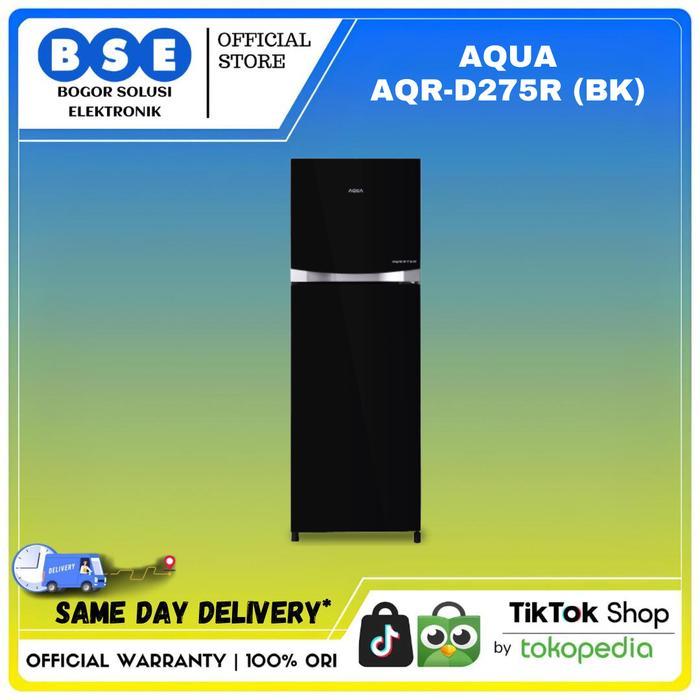 KULKAS AQUA 2 PINTU | GLASS DOOR | AQRD275R | AQR-D275R | AQR-D275
