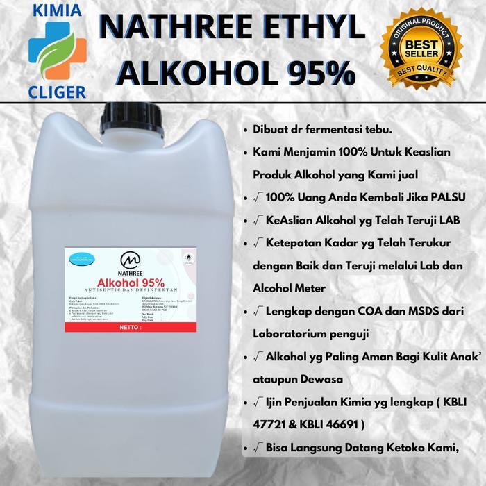 ALKOHOL SOLVENT FOOD 96% NATHREE / 70% 20 LITER FOOD NATHREE SOLVENT - 96% 20 LITER