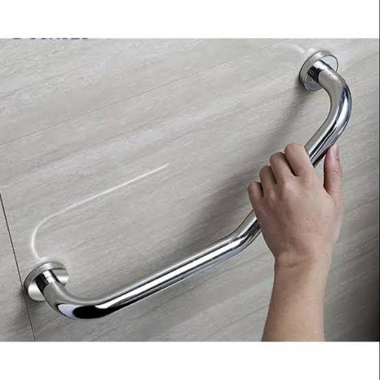 Grab bar siku stainless 40 cm / Pegangan stainless L / Grab bar stainless