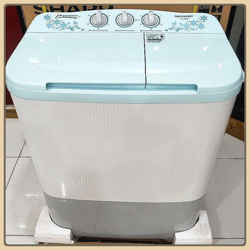 Mesin Cuci Sharp Es-T80mw 2 Tabung 8kg Puremagic