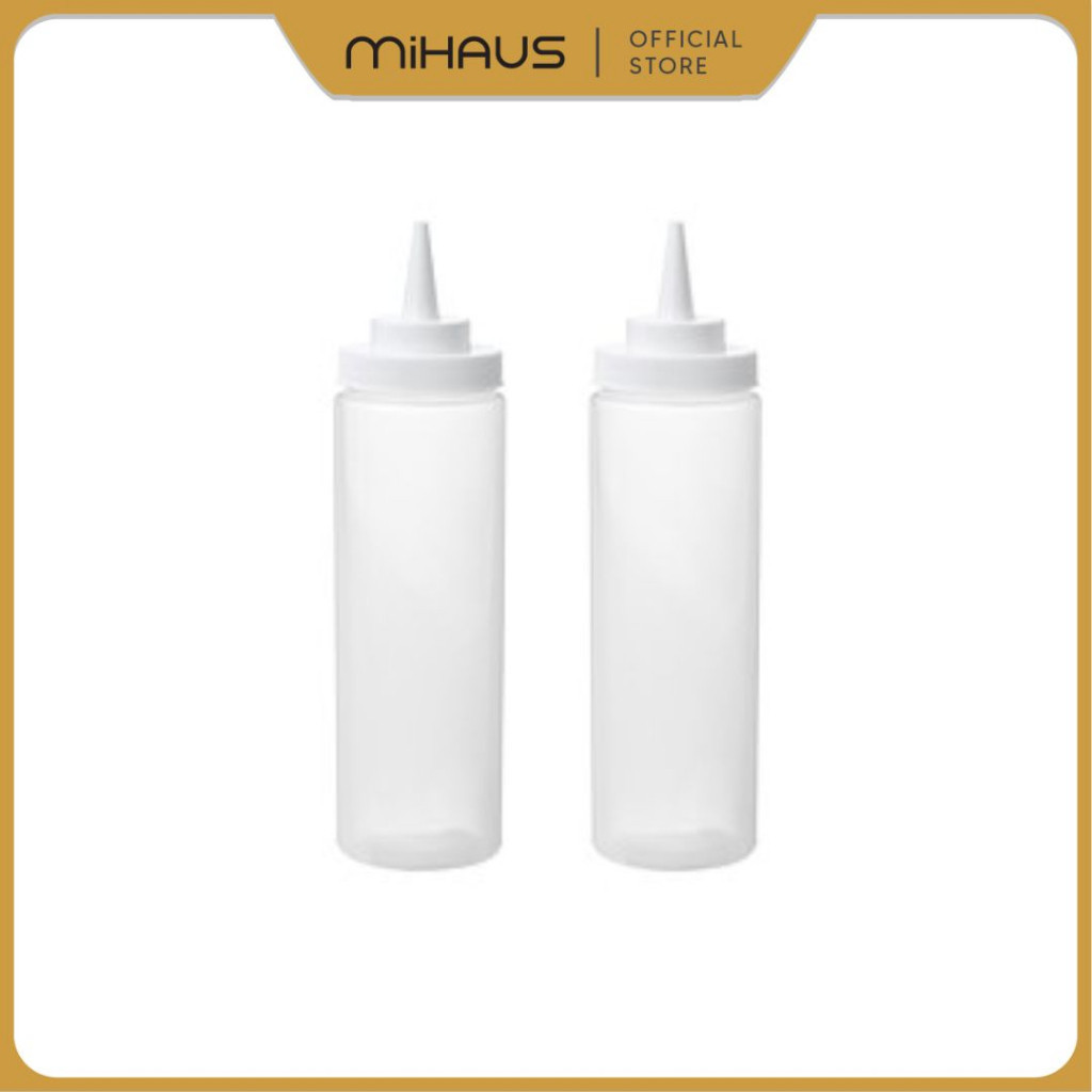 TERLARIS IKEA MIHAUS GRILLTIDER Botol pencet untuk kecap/saus, plastik transparan 330ml GR480