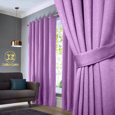 Gorden blackout 12 smokring tebal warna Ungu tirai polos hordeng tirai premium gorden minimalis