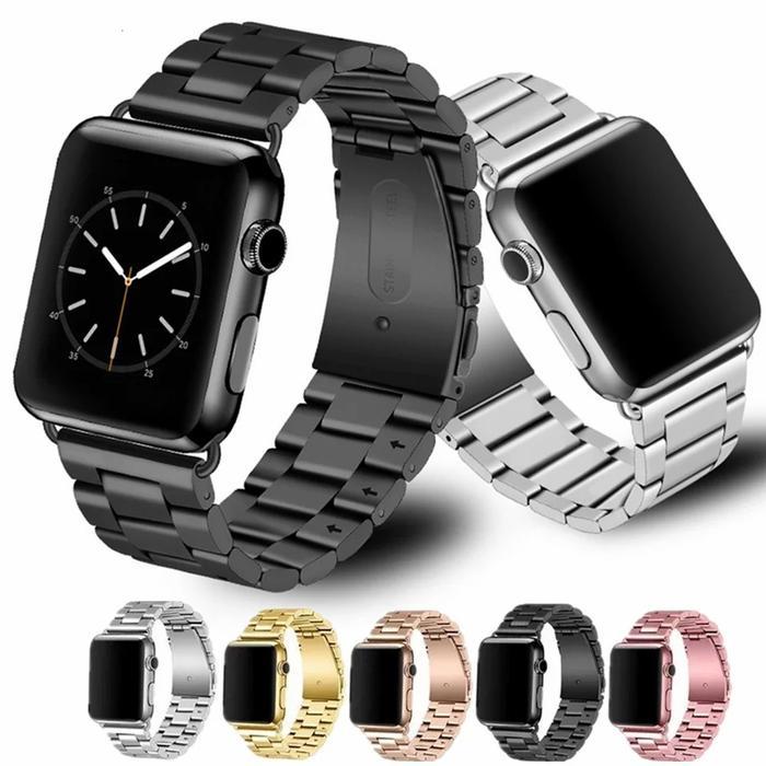 STRAP TALI JAM STAINLESS STEEL APPLE WATCH IWATCH SERIES 6 SE 42 44MM - SILVER
