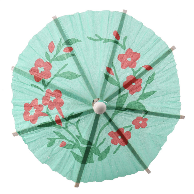 576Pcs Color Flower Paper Small Umbrella Sign Fruit Sign Cocktail Sign Bar Supplies Fruit Plate Drin