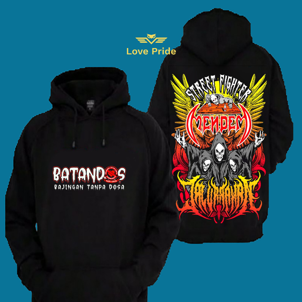 Sweater Hoodie Distro Batandos Mendem Netral Street Fighter Jalur Rawan Premium Terbaru