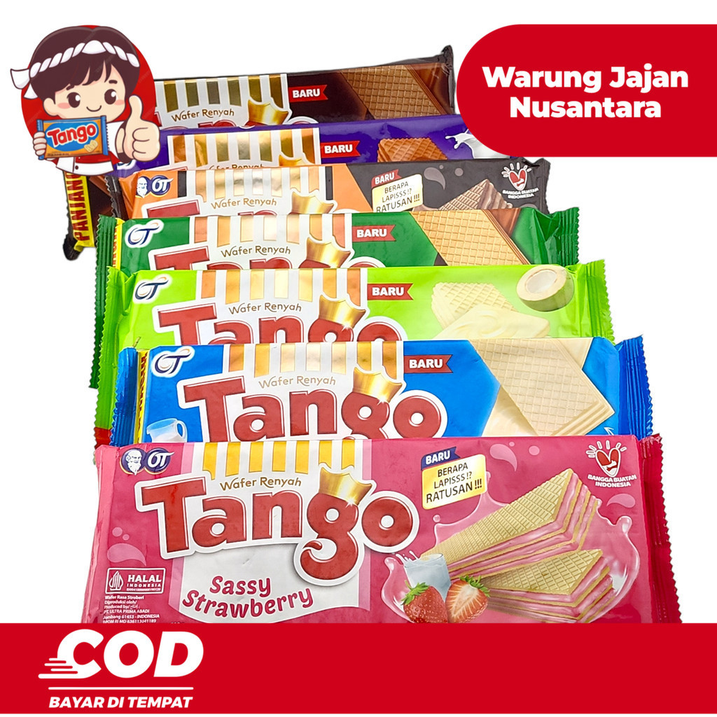 Tango Wafer Jumbo 110gr - Cokelat & Susu Vanila