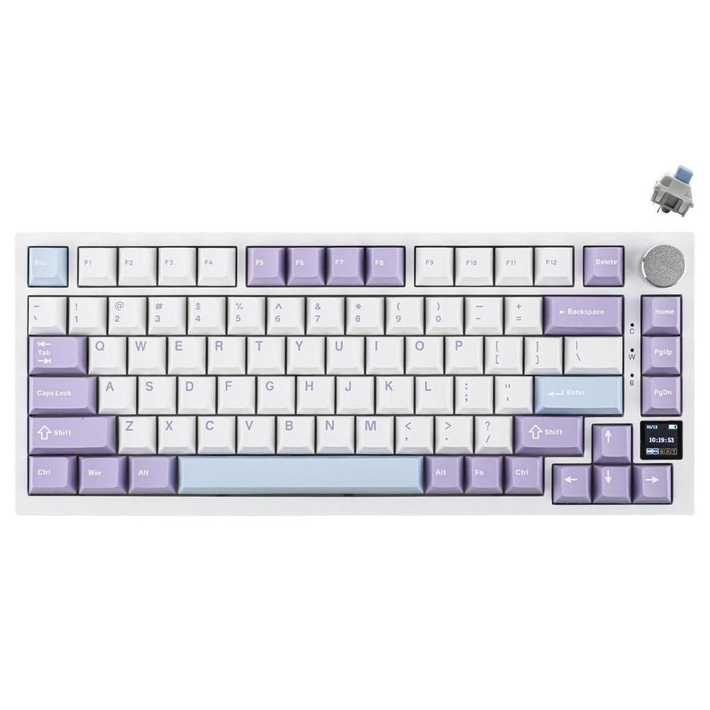 Ajazz AK820 Pro RGB Tri-Mode 75% Hot-Swappable Mechanical Keyboard with TFT Screen - Keyboard Mechan