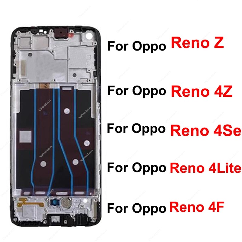 LCD Front Frame For OPPO Reno Z 4Z 4Se 4 Lite 4F Front LCD Housing Bezel Frame Replacement