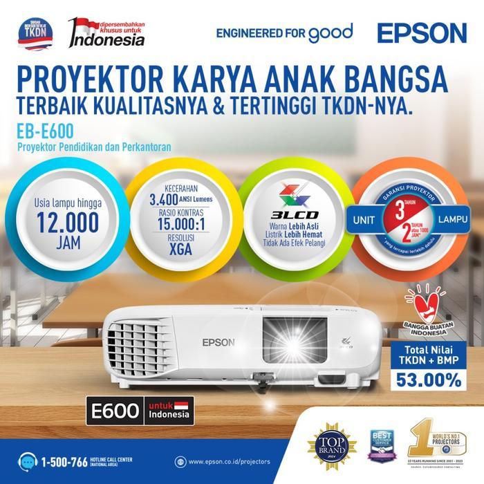 Projector Epson EB E500 3300 lumen XGA HDMI Support - EPSON EB E600