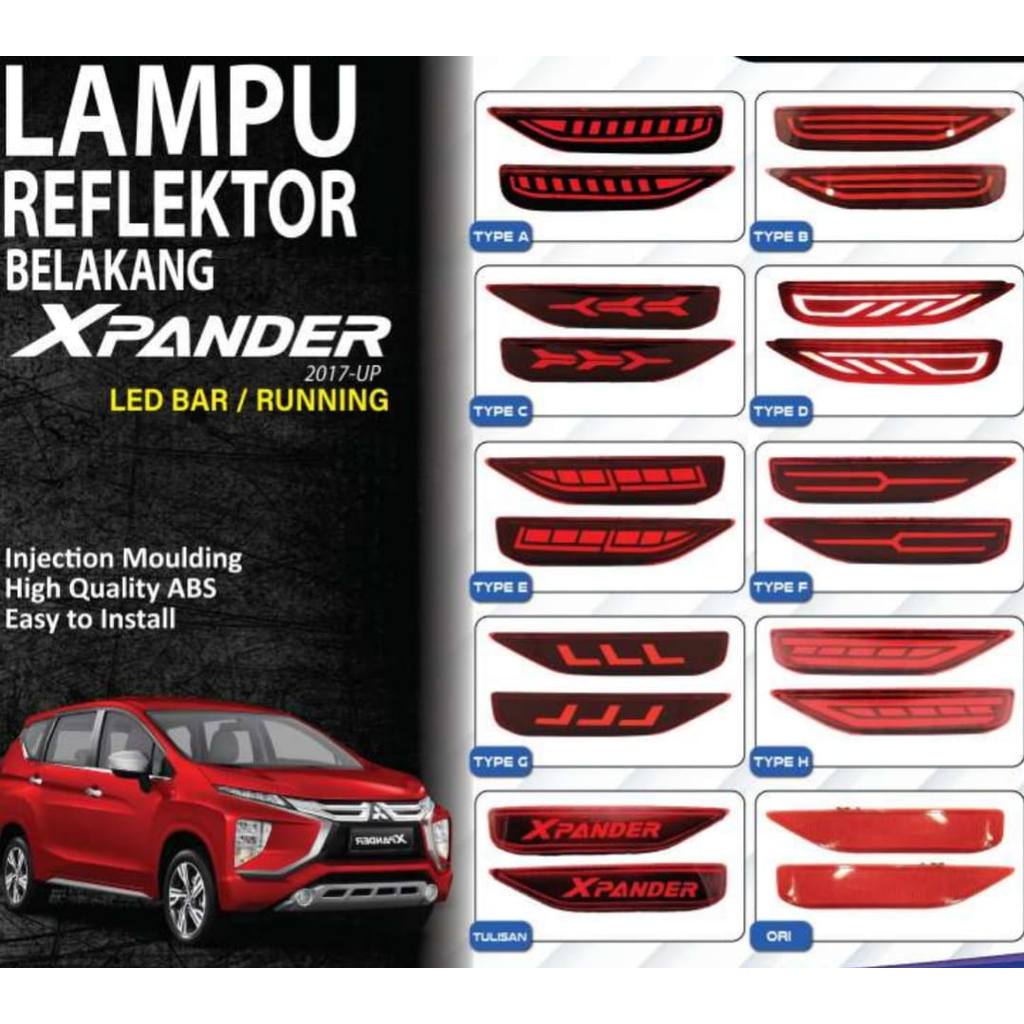 Lampu Reflektor Belakang Xpander 2017 2018 2019 2020 2021 Aksesoris Mobil