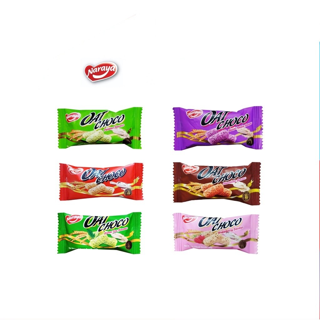 [UniGrosir] Naraya Oat Choco 10 Gram ECER Original Pandan Strawberry Sweet Potato