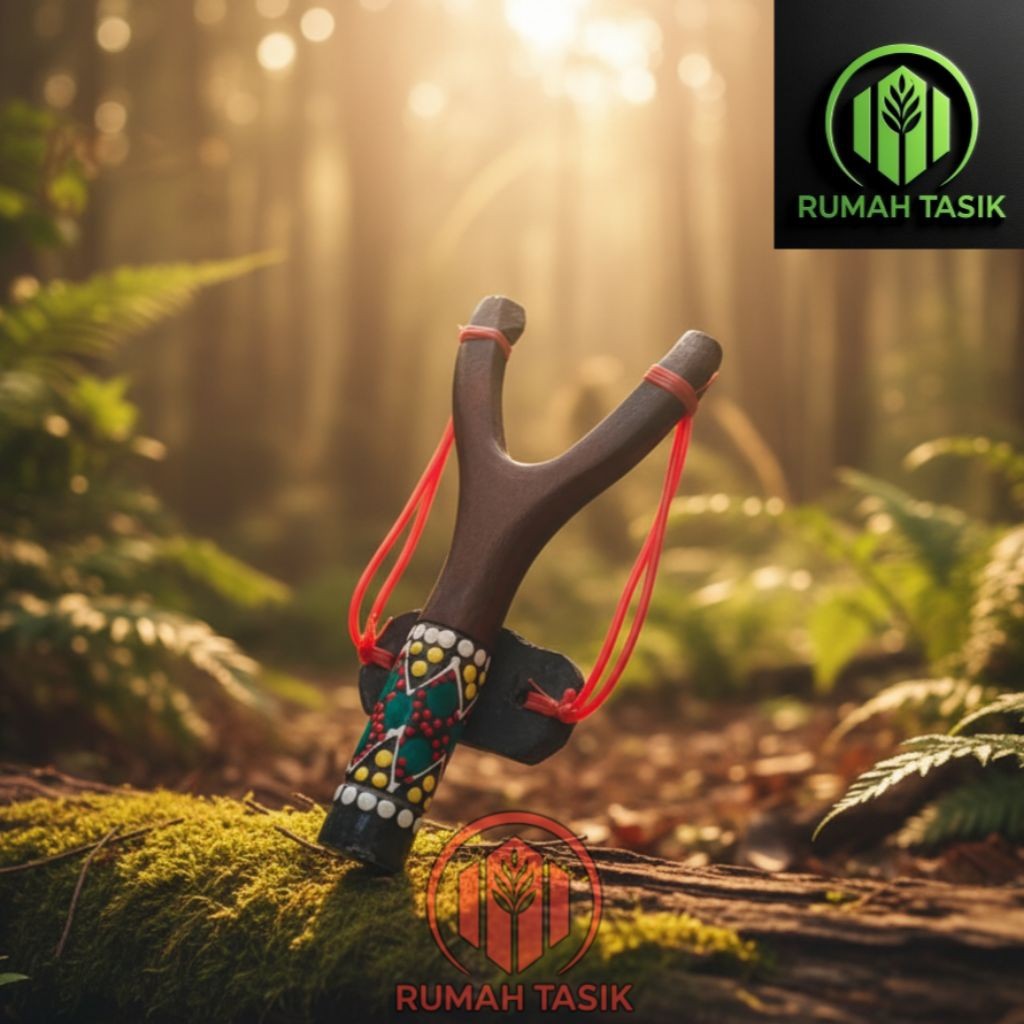 UNIKNIH Ketapel Kayu Kuat Mainan Anak Tradisional 16cm