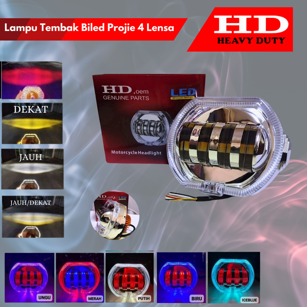 LAMPU TEMBAK DAYMAKER BILED PROJIE / BILED PROJIE DAYMAKER 4 LENSA