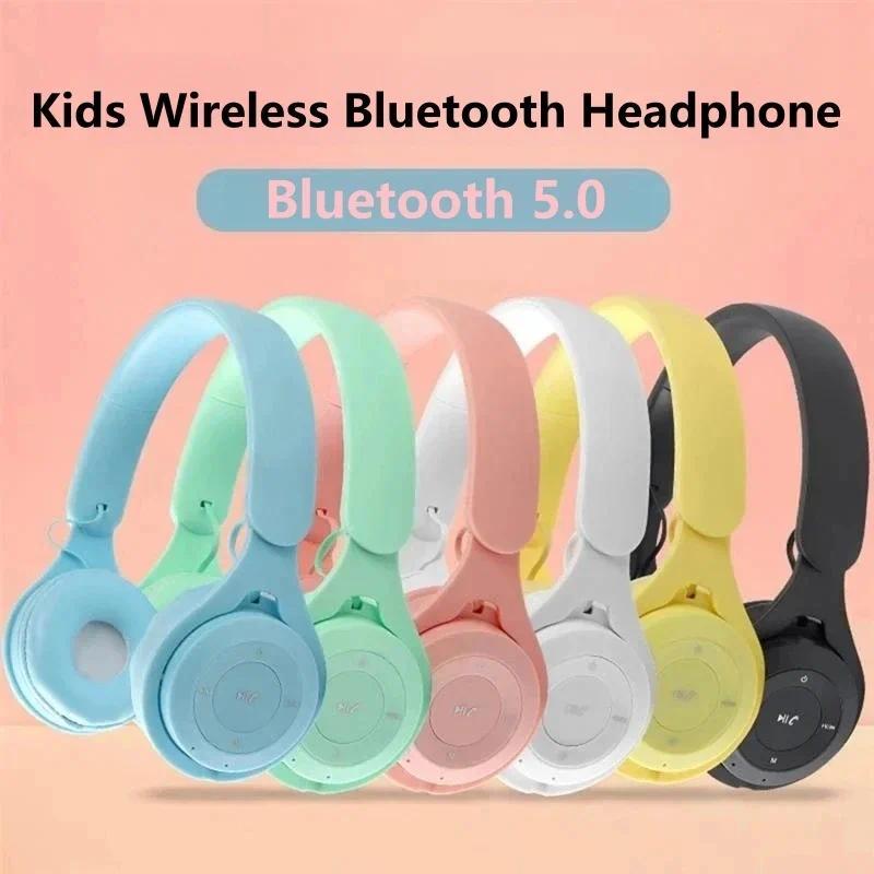 Macaron Headphones Kids Wireless Bluetooth Headphone Stereo Headband Gaming Headset with Mic Gamer G