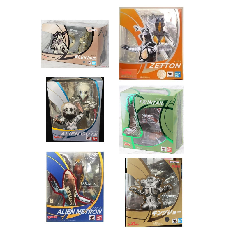 High quality Bandai Original SHF Anime Figure Ultraman KING JOE ELEKING ZETTON RED KING ZETTON Colle