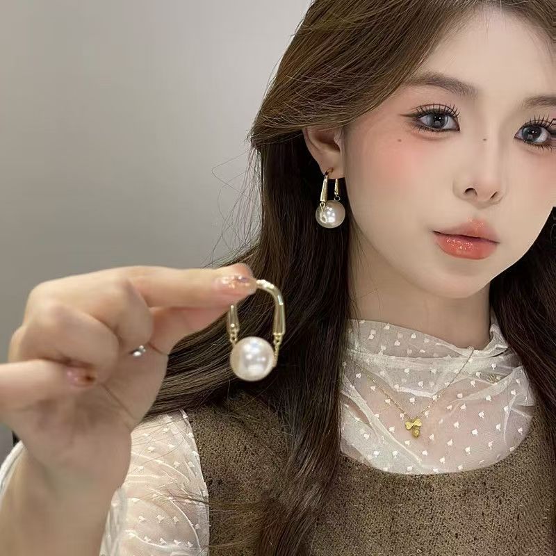 [COD]Anting-anting emas mutiara lembut, mewah dan mewah
