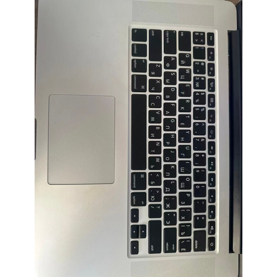Original 98% new15" A1398 Silver 2012-2015 Top Case Palmrest UK US Russian Keyboard Part for MacBook
