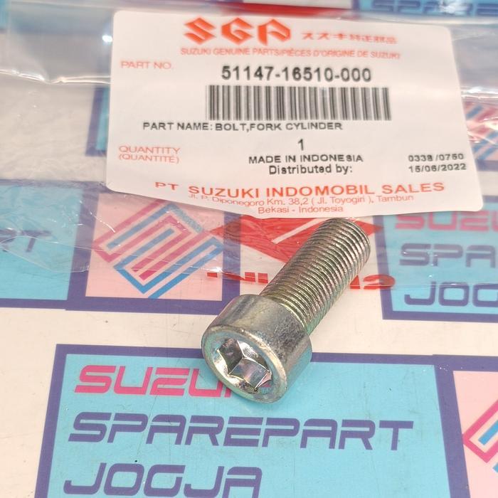 BRIOMOD - 51147-16510-000 Baut Pipa Suling Shock Depan Suzuki Shogun FL 125 Ori