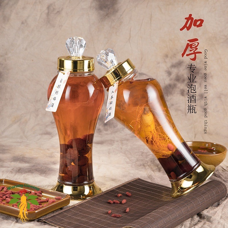 Botol Ginseng Kaca 1 Liter Guci Elegan | Untuk Rendaman Herbal / Pajangan Akar Ginseng