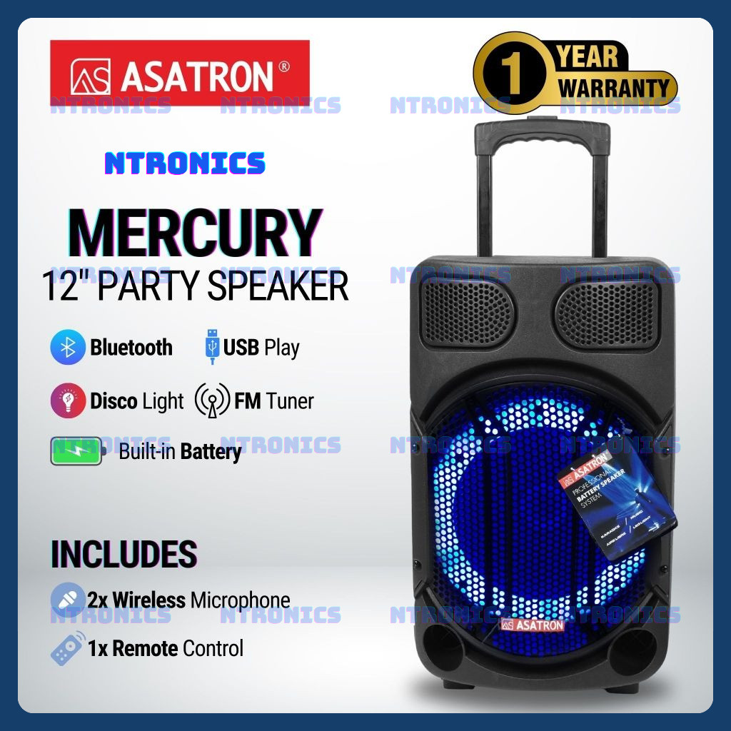 Asatron Mercury 12 Inch Bluetooth Meeting Portable Speaker