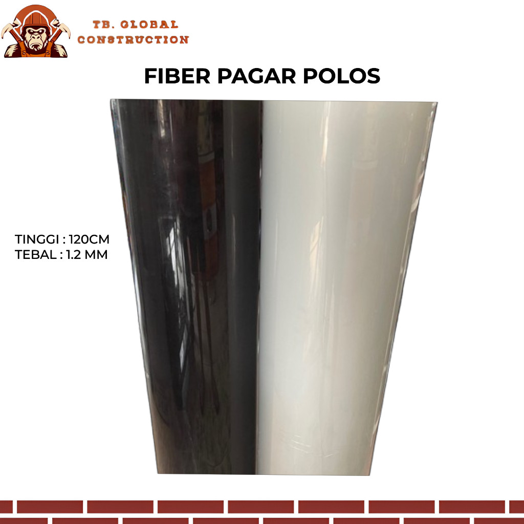 Fiber Pagar Lebar 120cm Tebal 1.2mm Polos